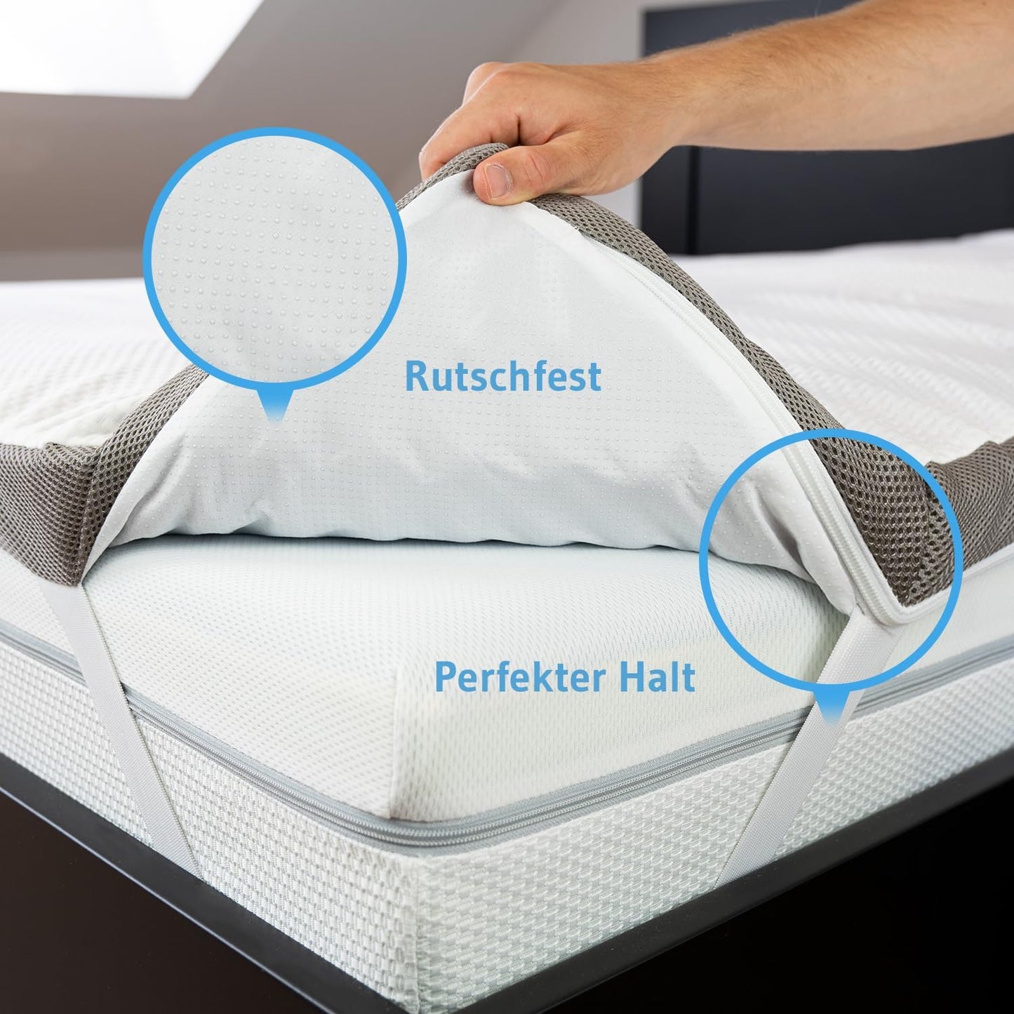 Ergonomischer Memory Schaum Topper, 90 x 200 cm Ecoon