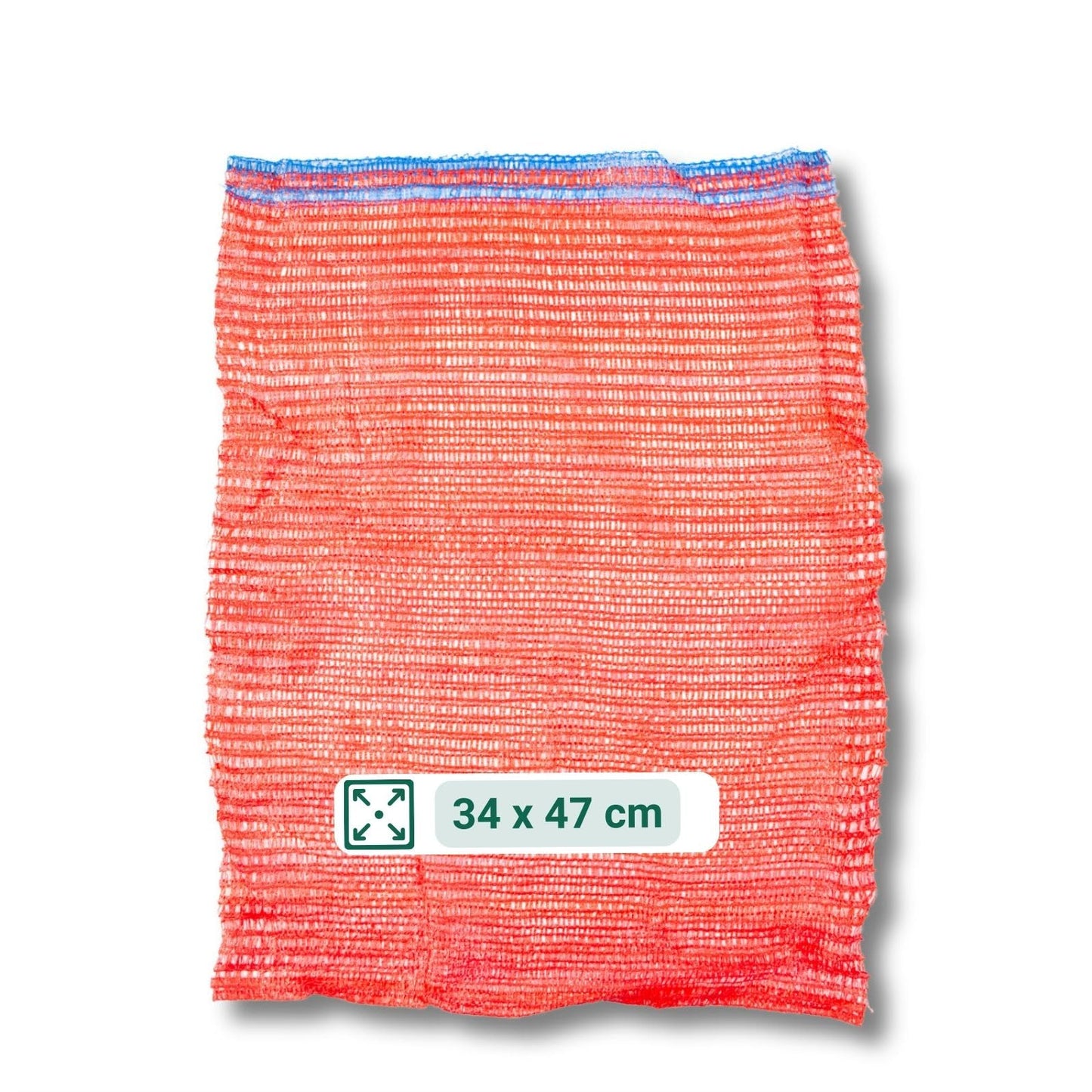 100er-Pack Gemüsesäcke mit Zugband, 5 kg - 34 x 47 cm Rot - mit Zugband
