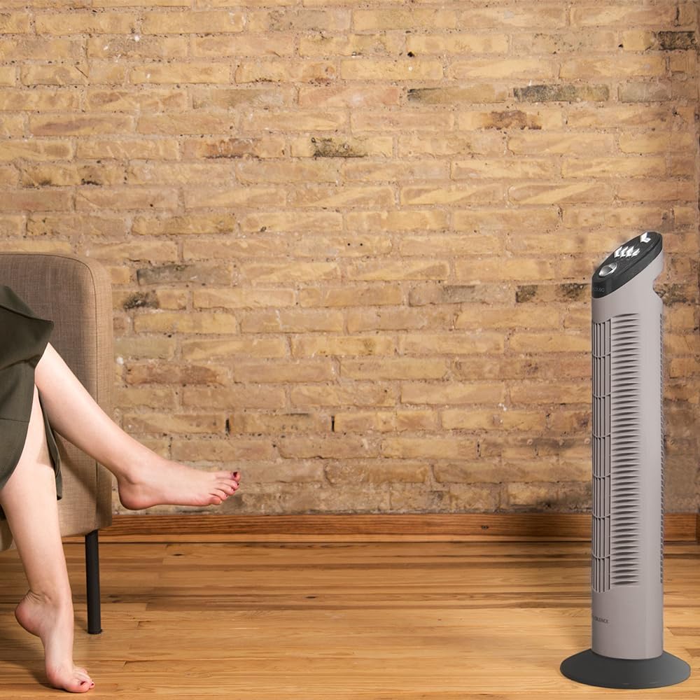 EnergySilence Skyline - Turmventilator, Höhe 30" | Manuelle Steuerung Weiss