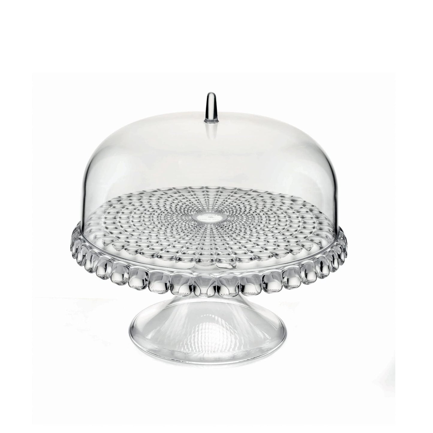 Tortenplatte mit Haube und Fuss, Transparent