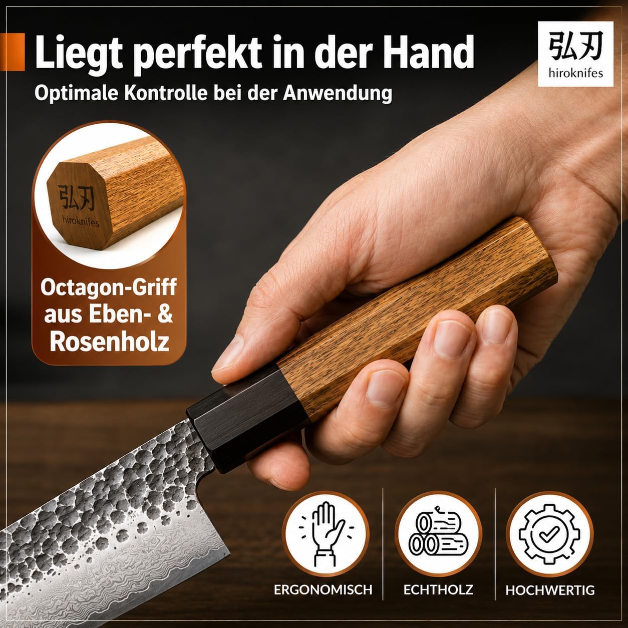 Santokumesser mit Geschenkbox, Santokumesser