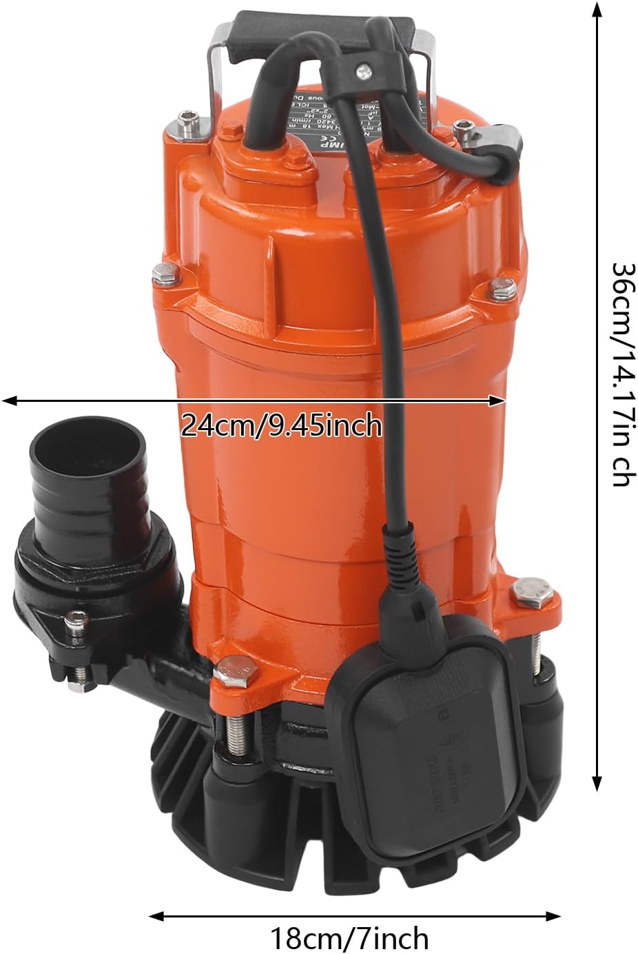 Tauchpumpe Schmutzwasser, Orange