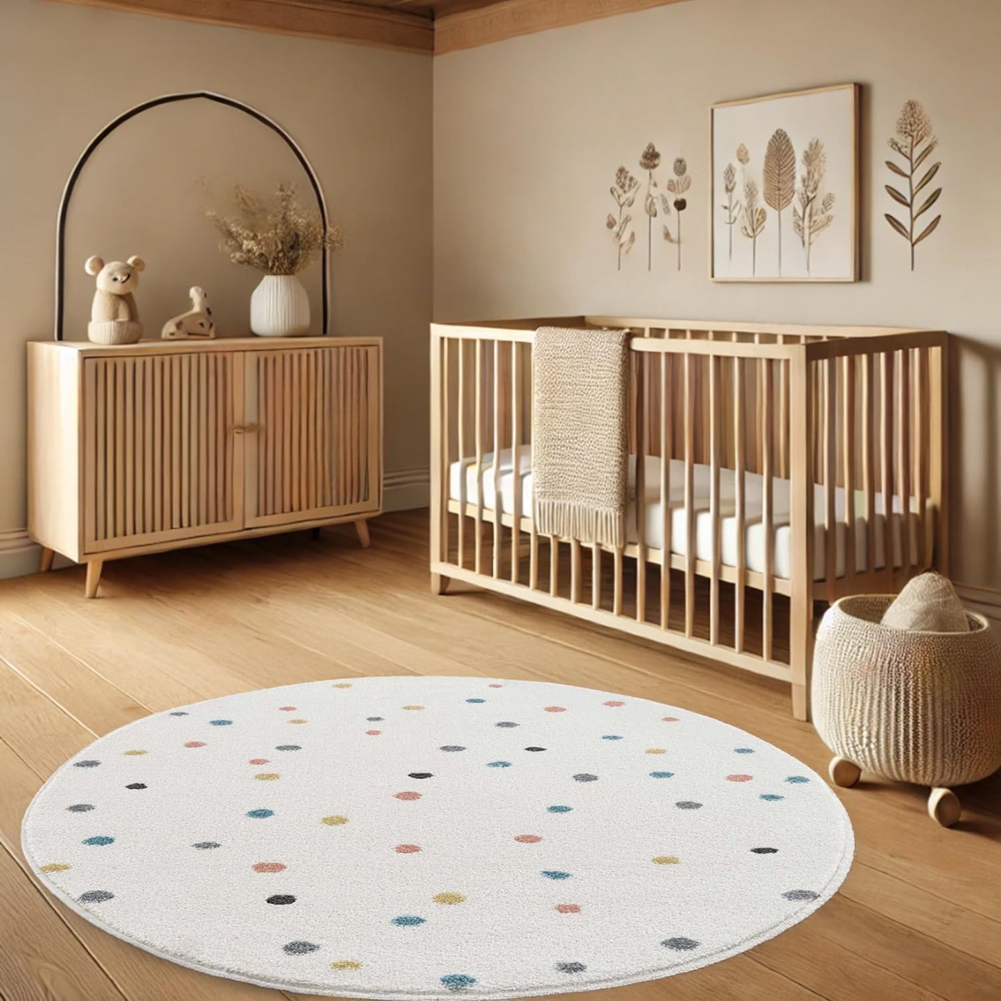Runder Spielteppich für Kinderzimmer (120 cm), 120 cm Rund