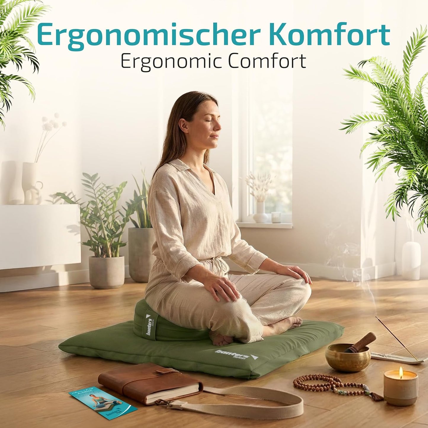Meditationskissen Set, Grün