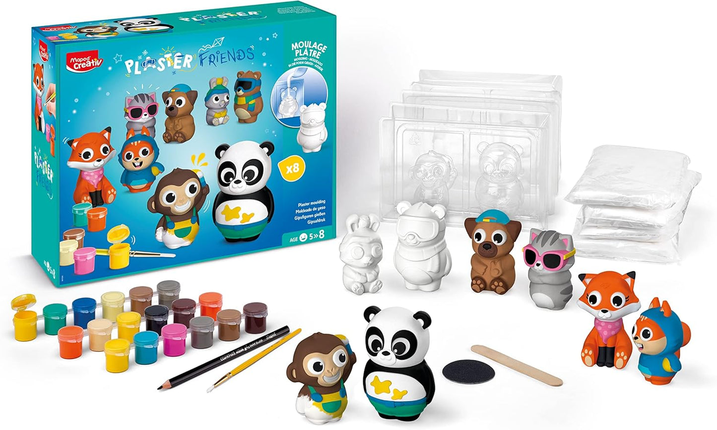 Gipsfiguren Bastel- und Mal-Set Plaster Friends, Maxi