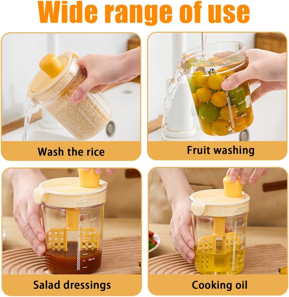 Salatdressing-Mixer, Gelb