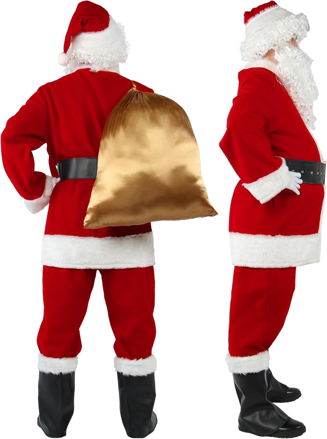 10-teiliges Weihnachtsmann Kostüm, XXL