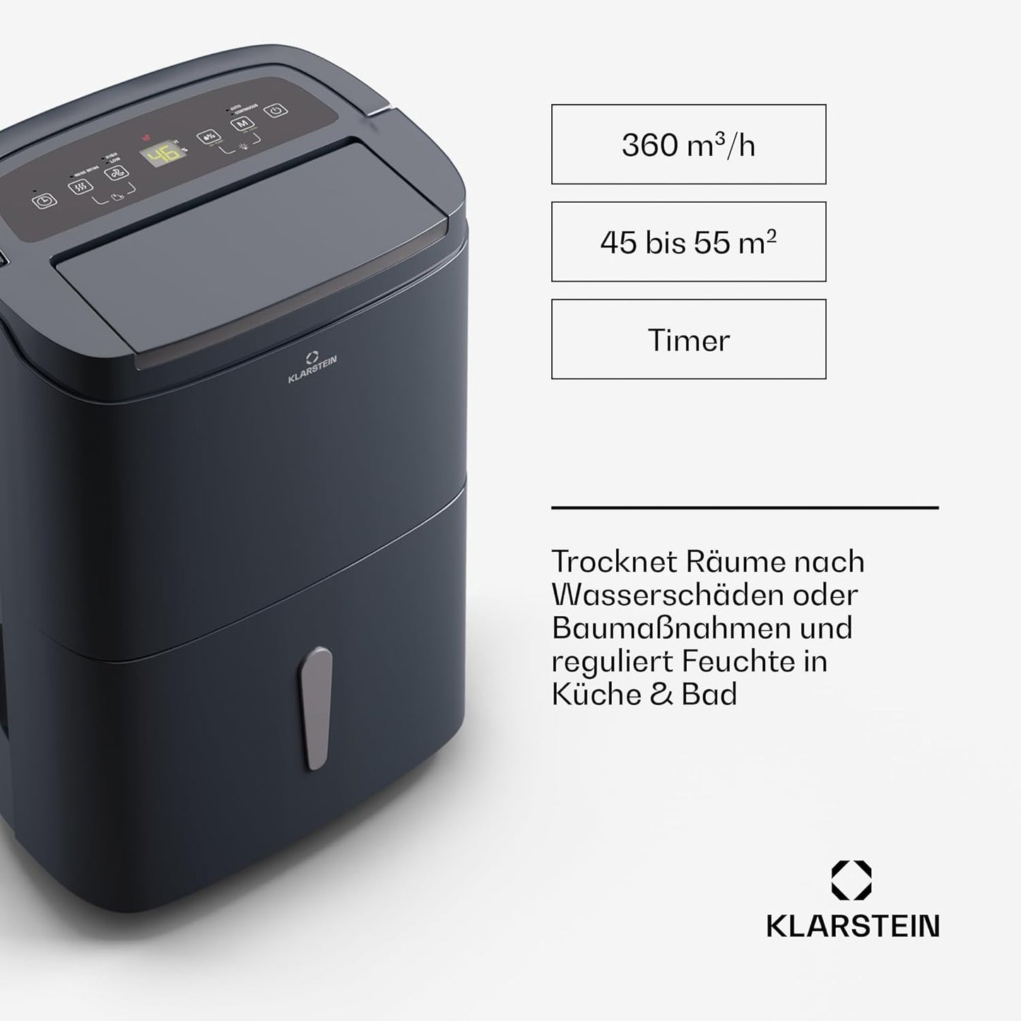Luftentfeuchter, 50 L Anthrazit