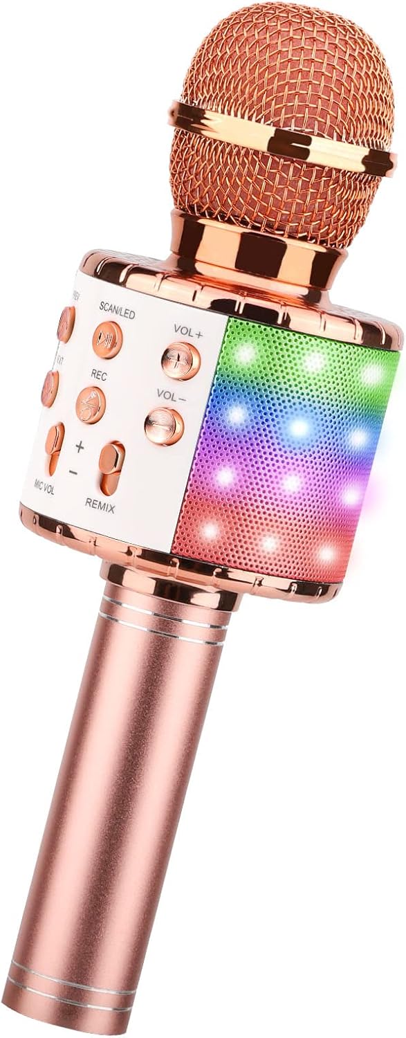 4-in-1 Bluetooth Karaoke-Mikrofon, rose_gold