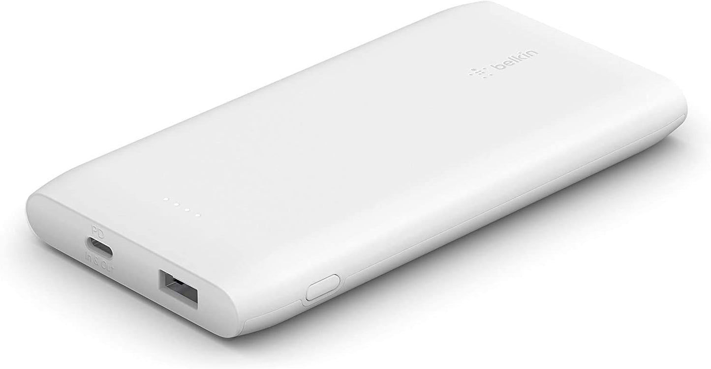 Powerbank USB-C & USB-A, Schnellladegerät, Weiss