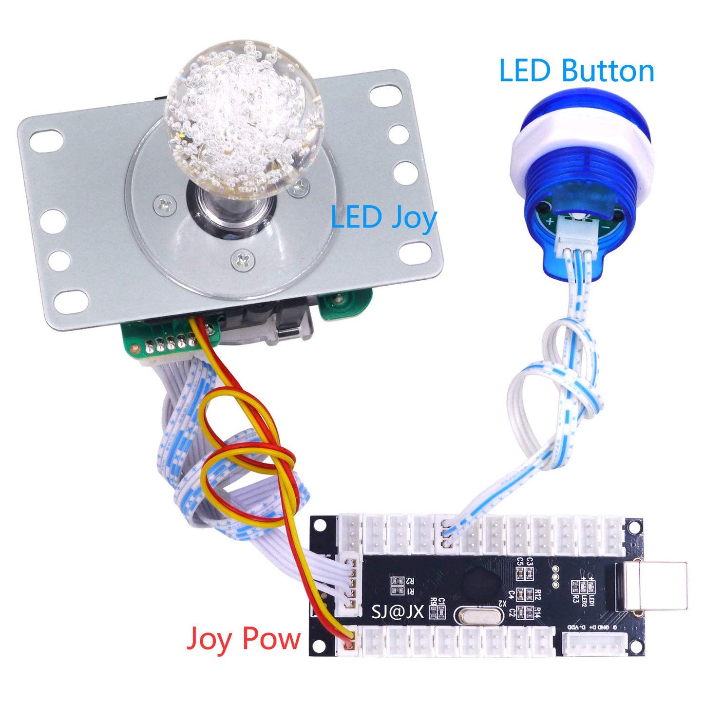 Arcade LED DIY Kit mit Joystick und USB Encoder