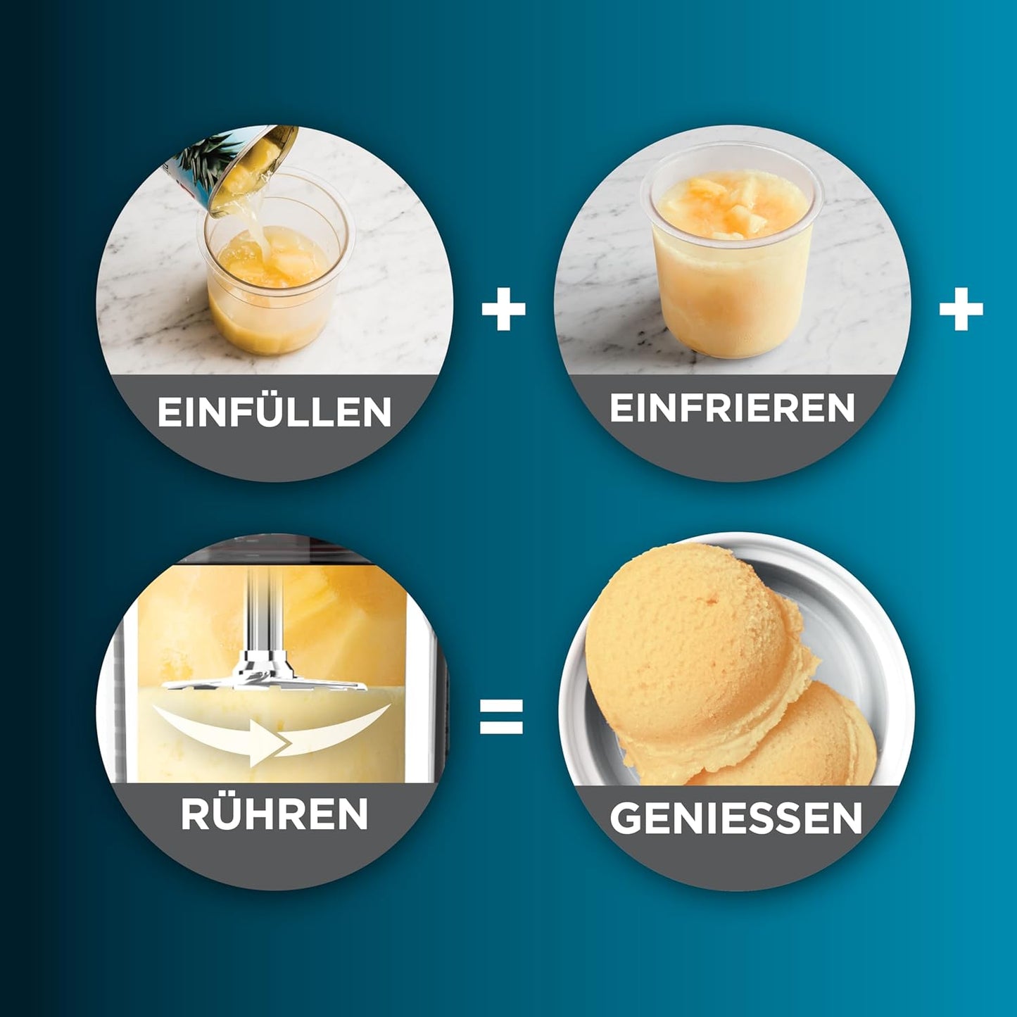 Creami Dessertmaschine mit 7 Programmen, Schwarz/Silber