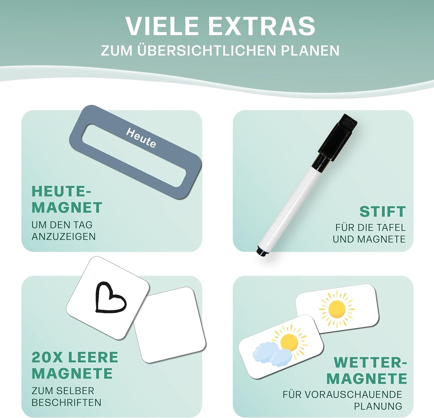 Wochenplaner für Kinder, Wochenplan