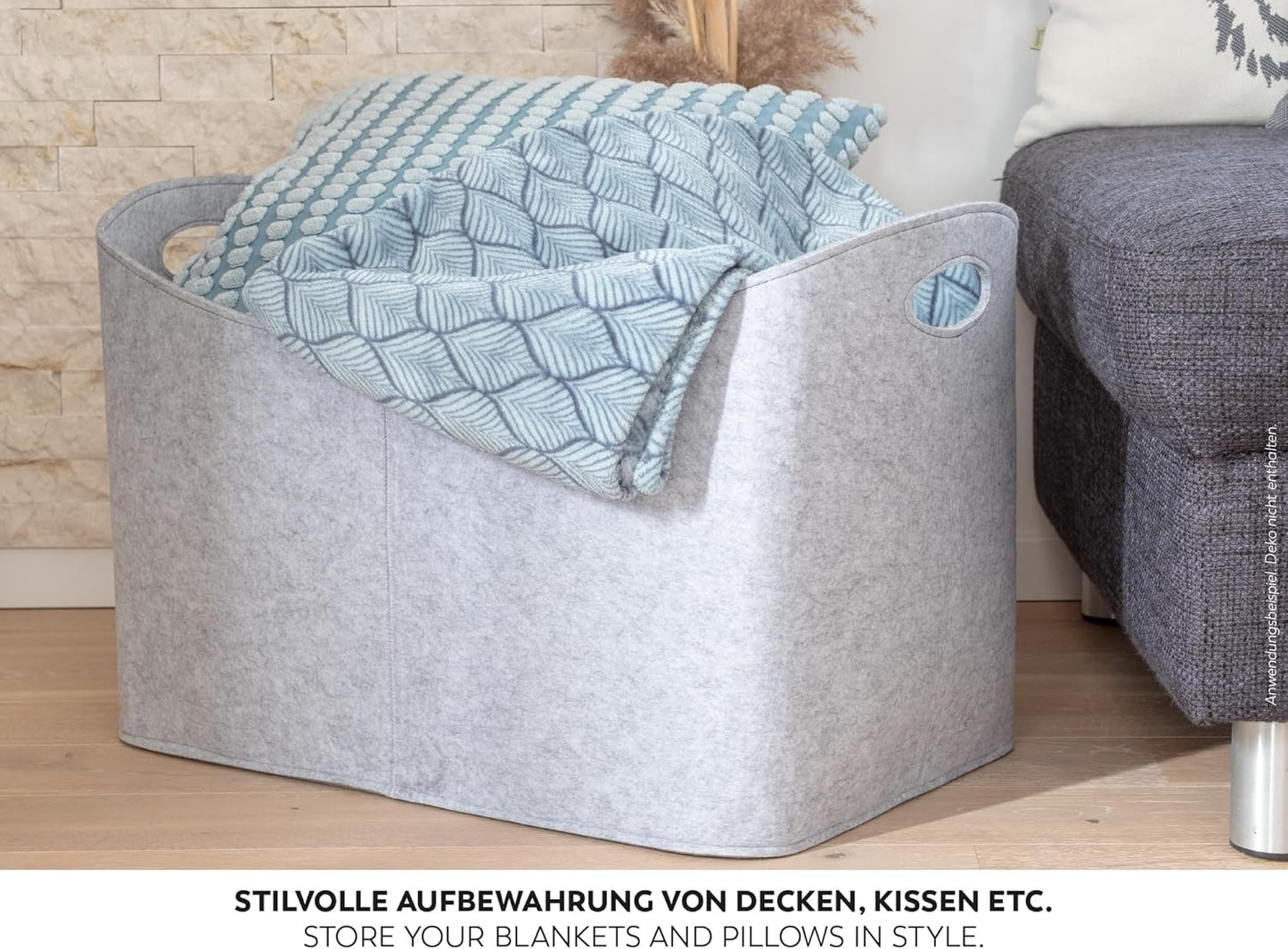 Kaminholztasche, Grau