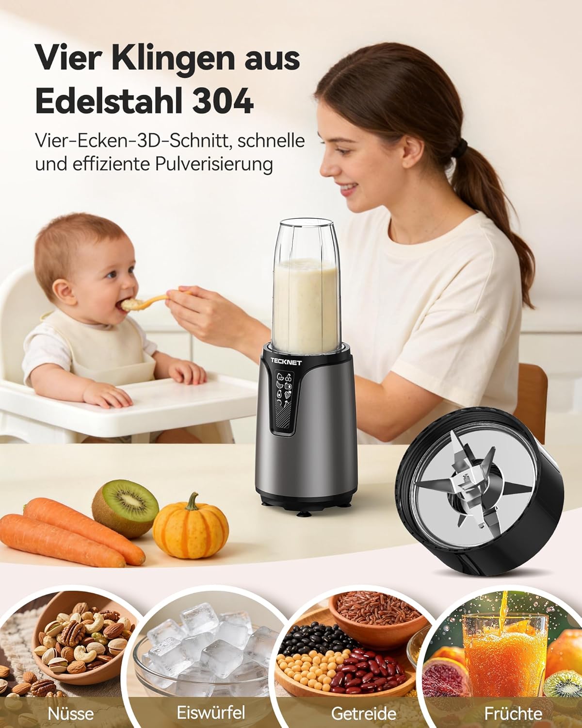 Standmixer, Grau 1000W