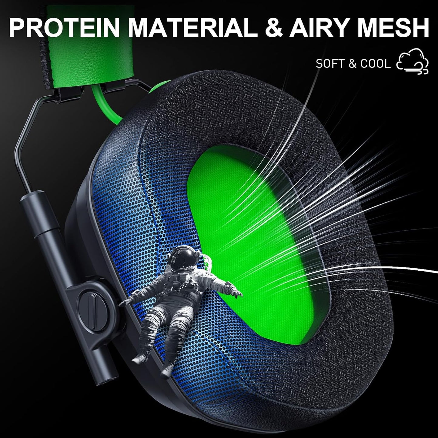 Gaming Headset mit 3D Surround Sound, Limettengrün