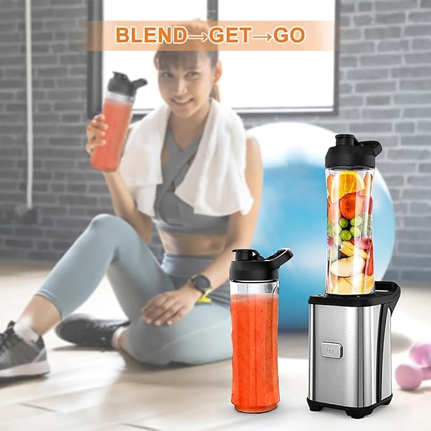 Smoothie Maker mit 2 Flaschen