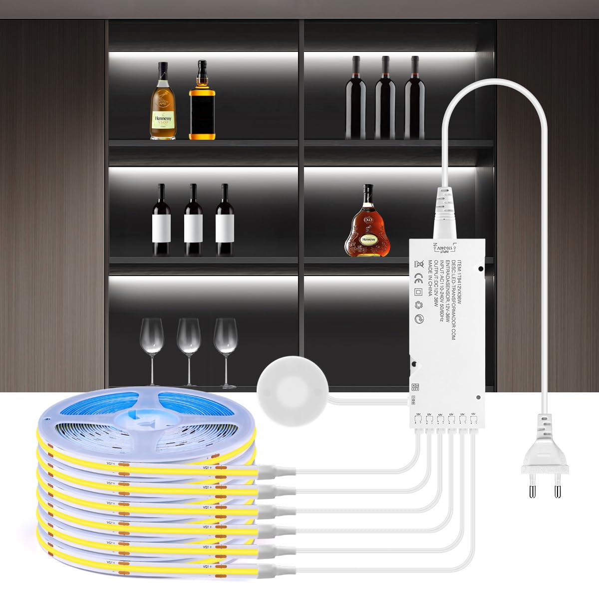 LED COB Strip Lichtleiste für Schränke und Regale, Weisses Licht 1M