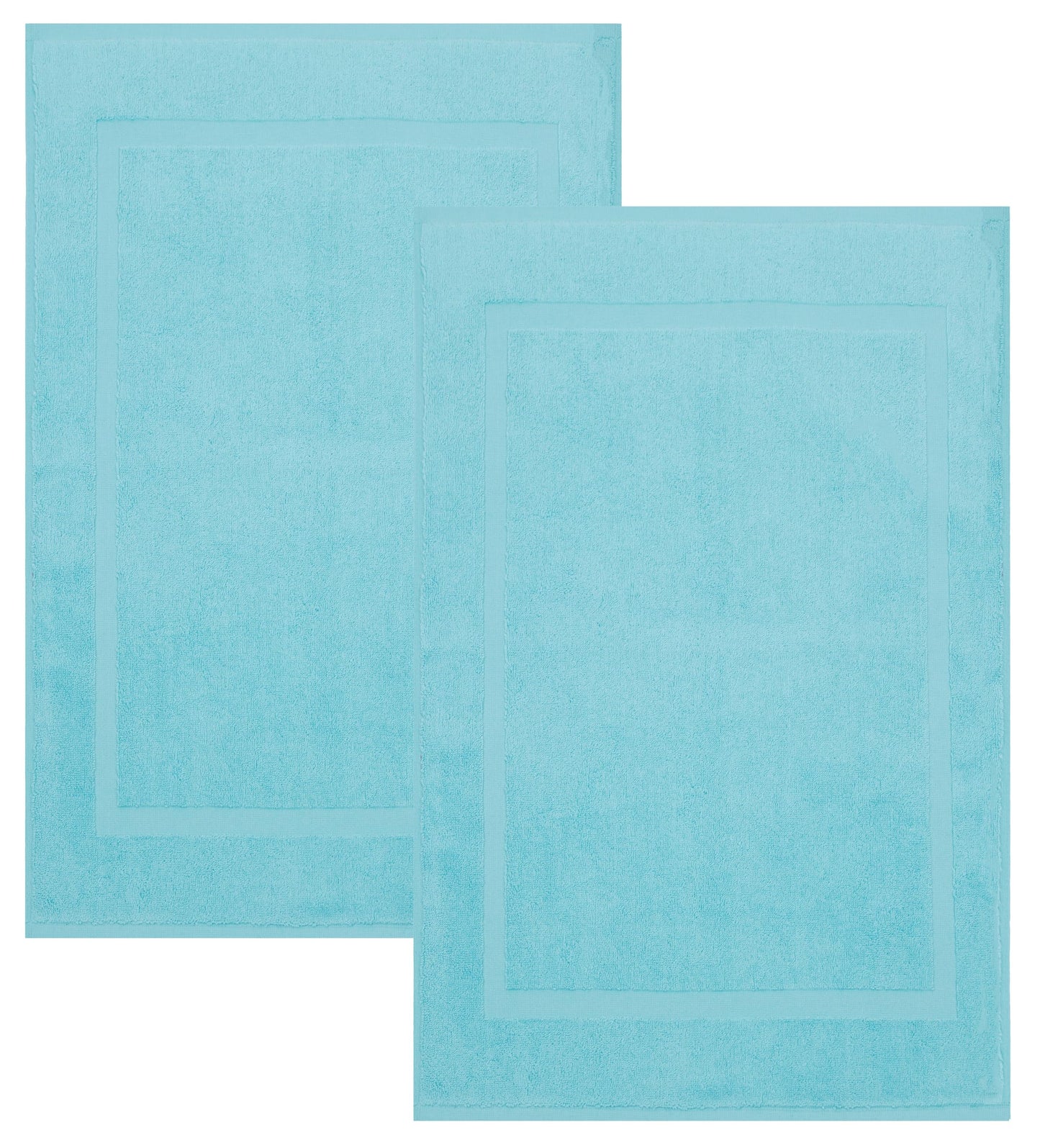 Badvorleger 2er-Set, 2x Badvorleger Türkis