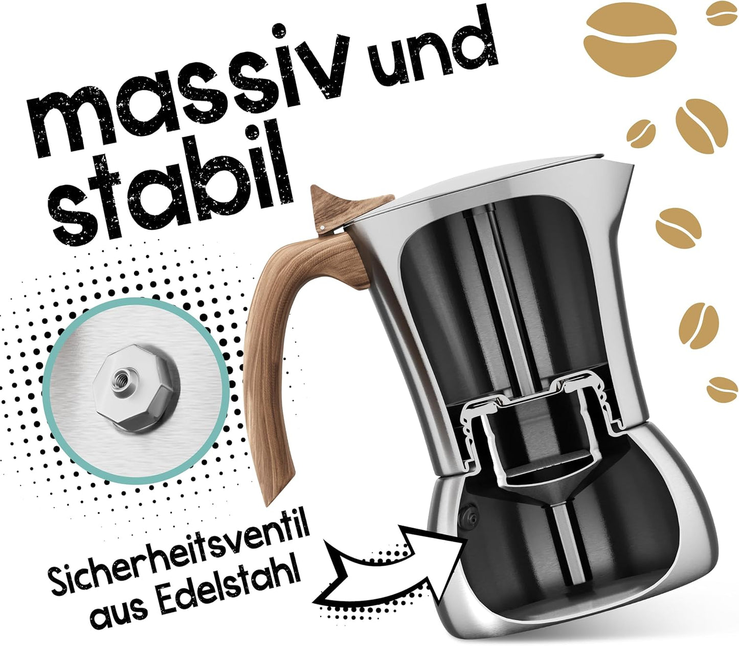 Espressokocher Flow Premium, 300ml (6 Tassen)