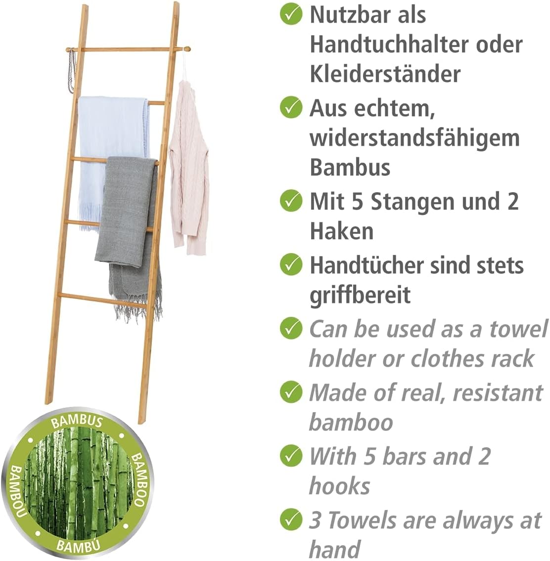 Handtuchleiter Bahari, Braun
