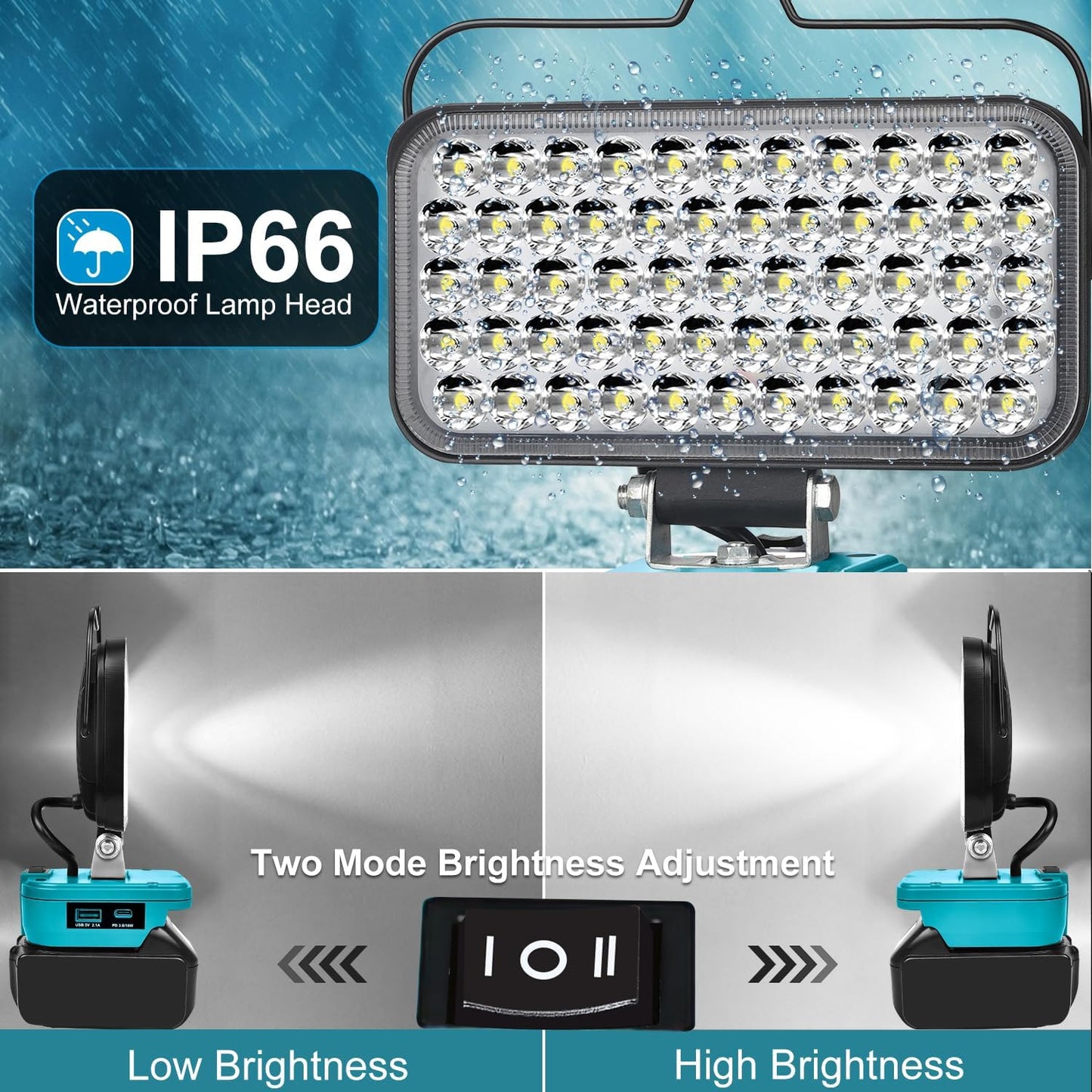 LED-Arbeitsleuchte, Mehrfarbig
