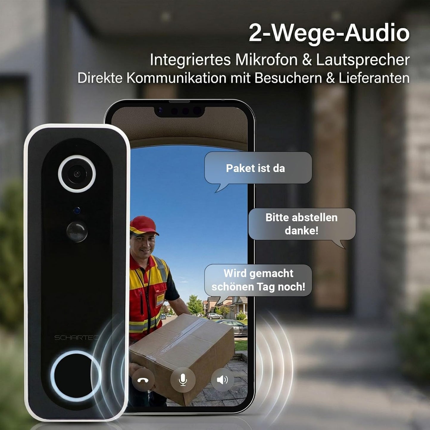 H6 Smarte Video-Türklingel mit WLAN & Überwachungskamera