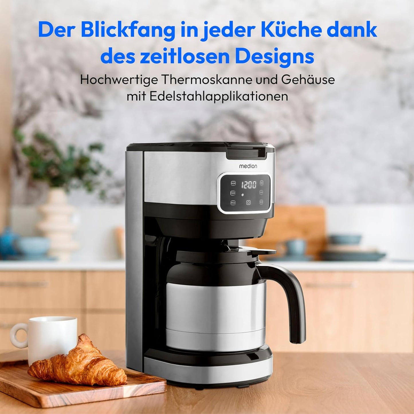 Kaffeemaschine mit Thermoskanne und Timer (10 Tassen)