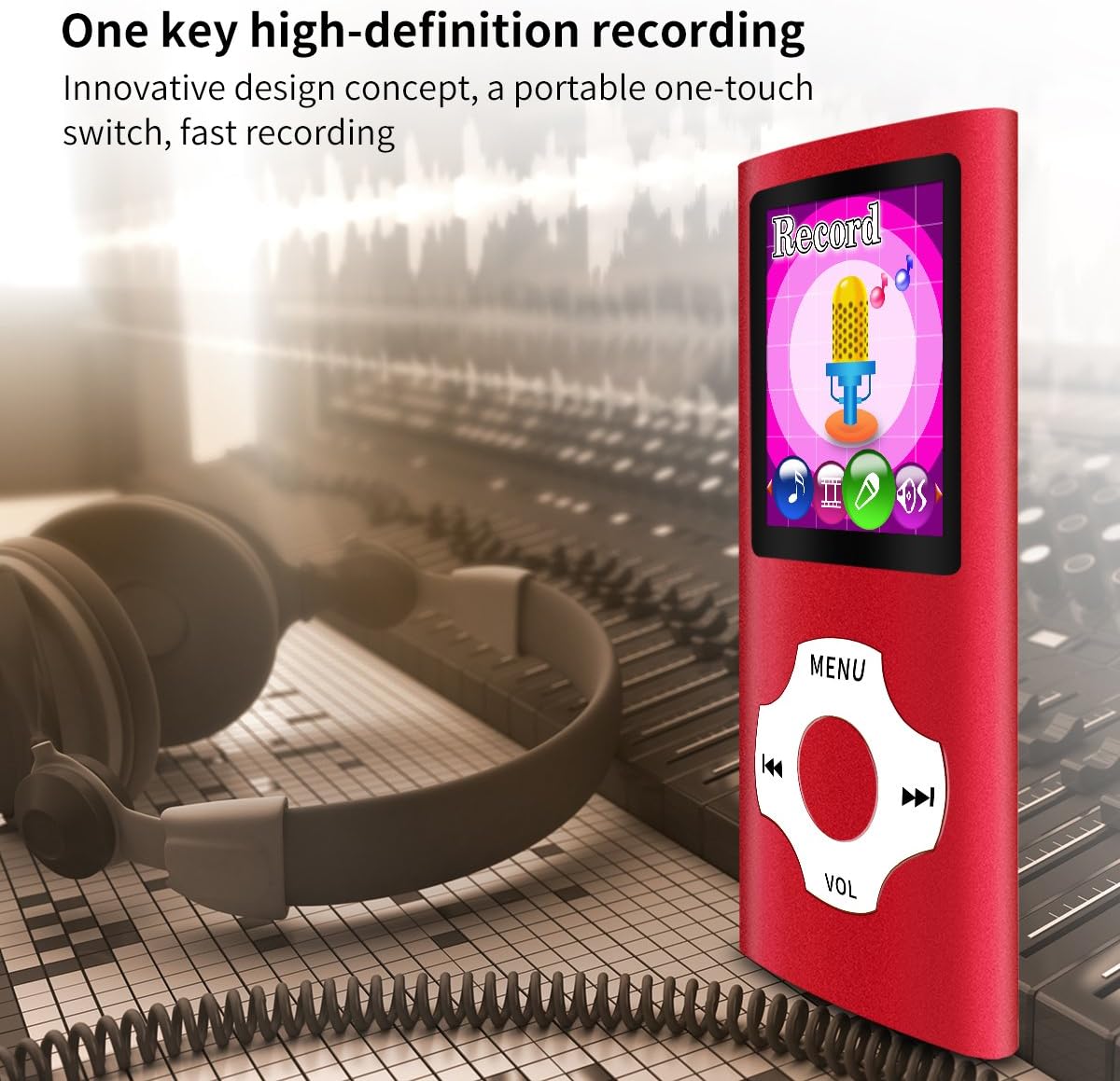 MP3 Player mit LCD-Display, Rot