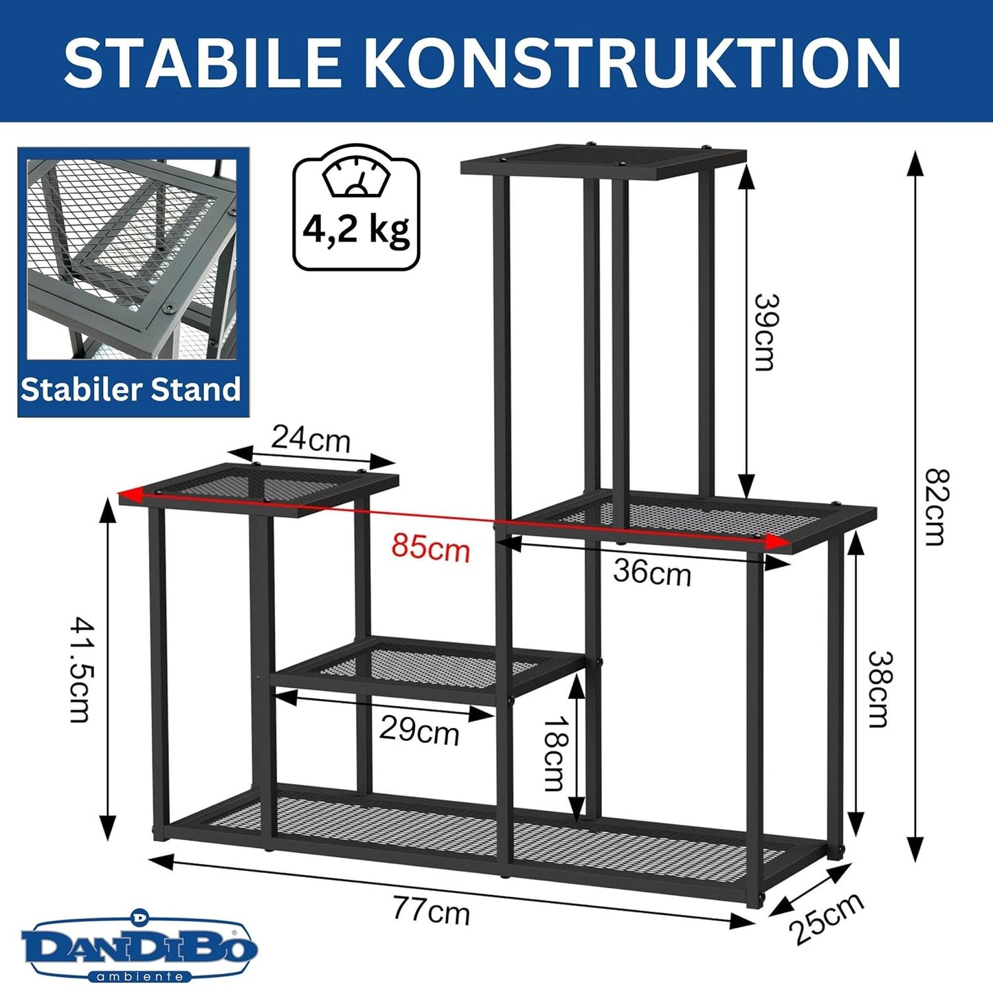 4-stufige Blumentreppe 96579