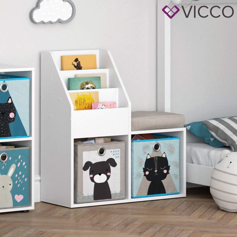 Bücherregal Luigi, Weiß 34x79x30,9 cm