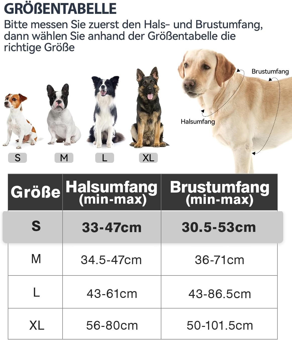 Reflektierendes Hundegeschirr, S (1er Pack) / Schwarz