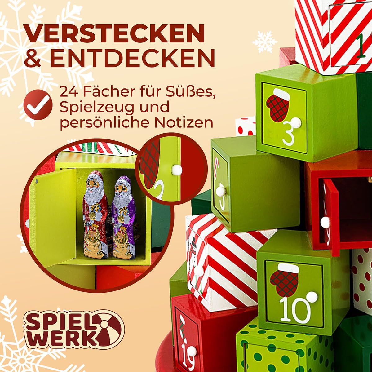 Adventskalender Geschenkberg zum Befüllen, Geschenkberg