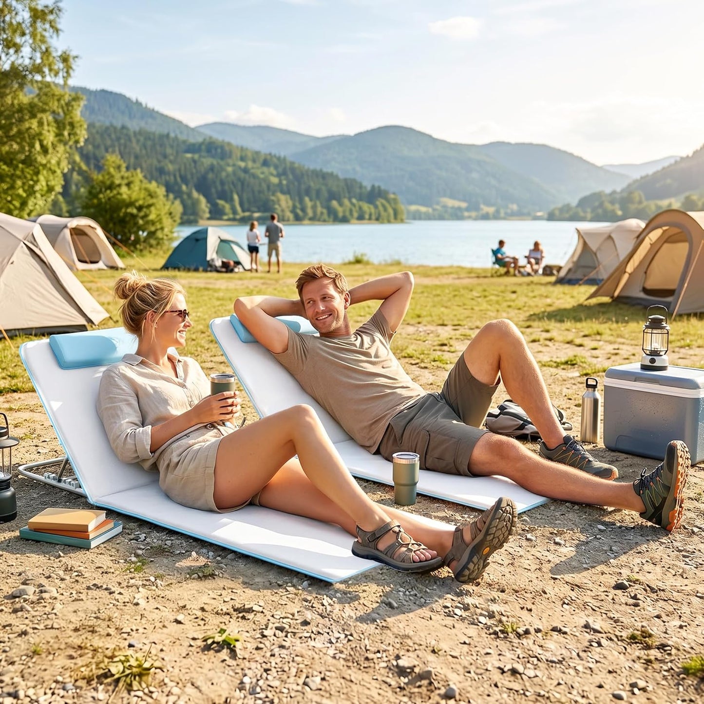 Strandliege, Beige
