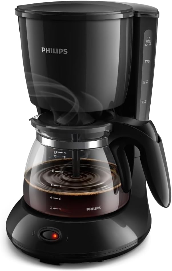 Kaffeemaschine mit Aromawirbel und Abschaltautomatik, Glaskanne