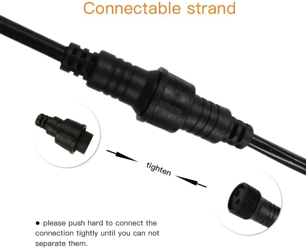 Outdoor-Lichterkette, Weiß-v(mit Lampen) 5M