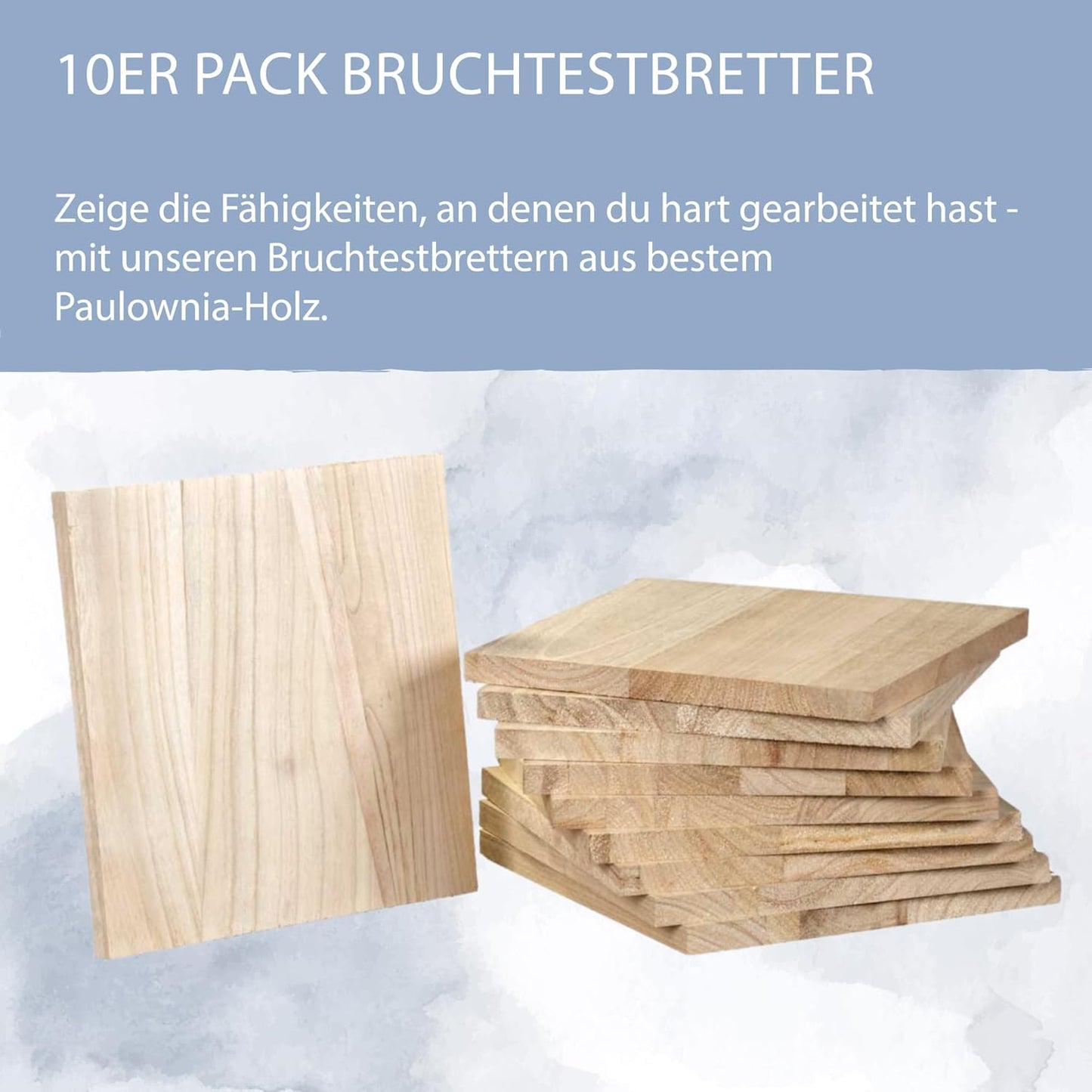 Bruchtestbretter-Set 30x30 cm 10 Stück, 9 mm dick