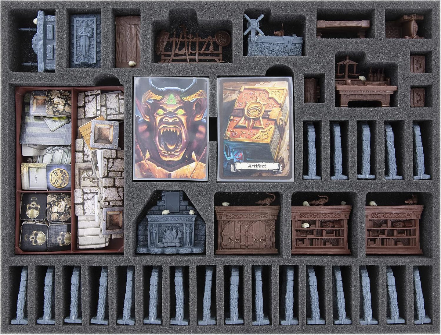 Schaumstoff-Set mit Tokenhalter für HeroQuest Grundspielbox, 294mm x 394mm x 115mm