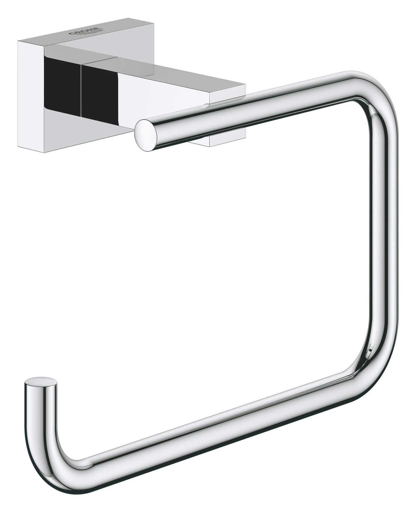 Essentials Cube WC-Papierhalter, Chrom ohne Deckel eckig