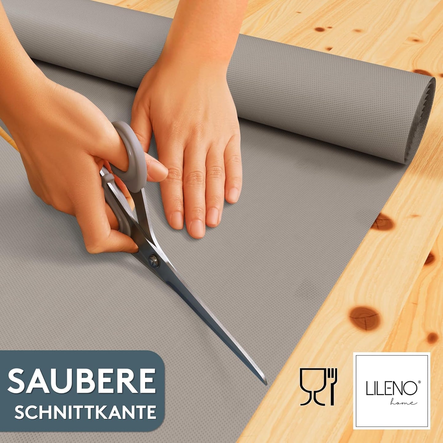 Abwaschbare Tischdeckenrolle, 2500 x 110 cm (Rechteckig) Mittelgrau