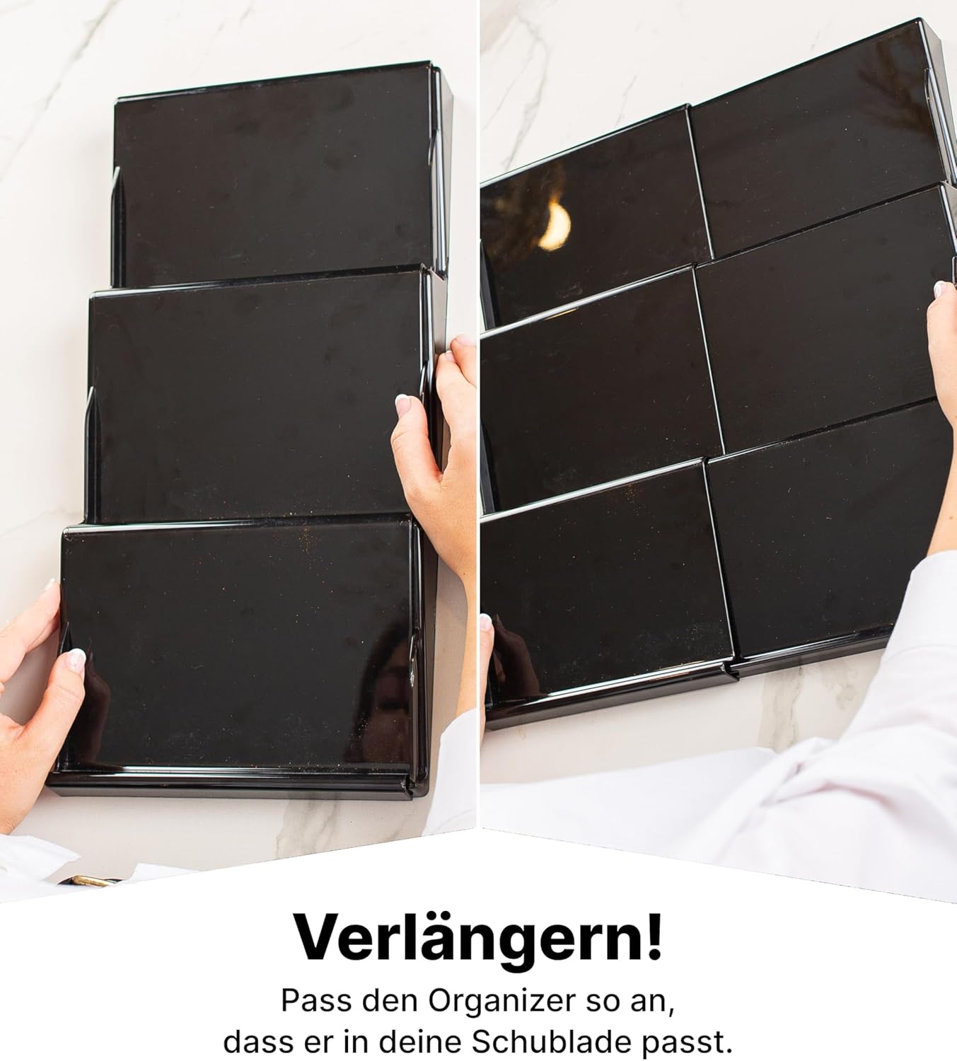 Gewürzgläser-Set mit Schubladeneinsatz, 24 Stk, ausziehbar, Schwarz, Deckel Edelstahl