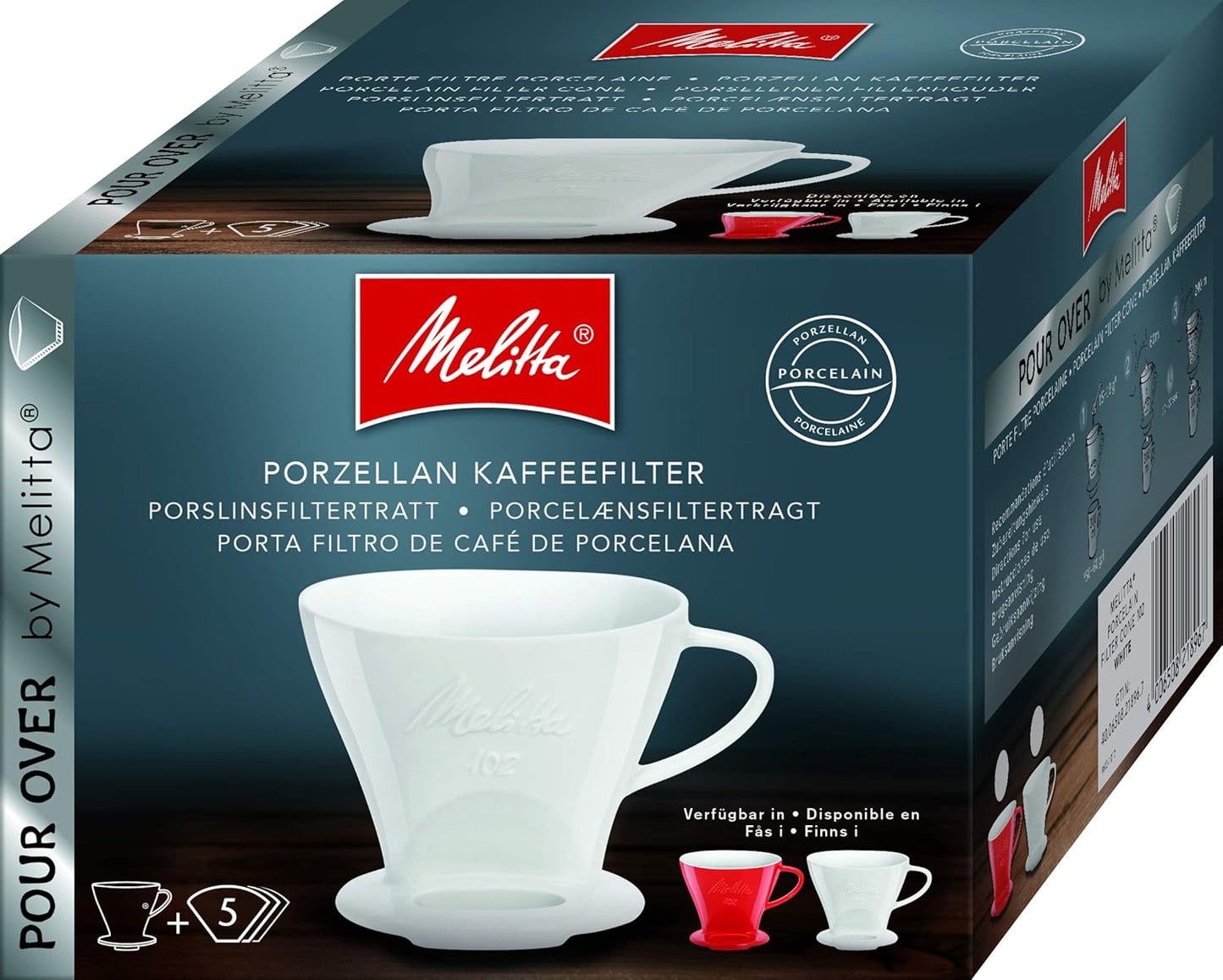 Porzellan-Kaffeefilter, 102 Rot