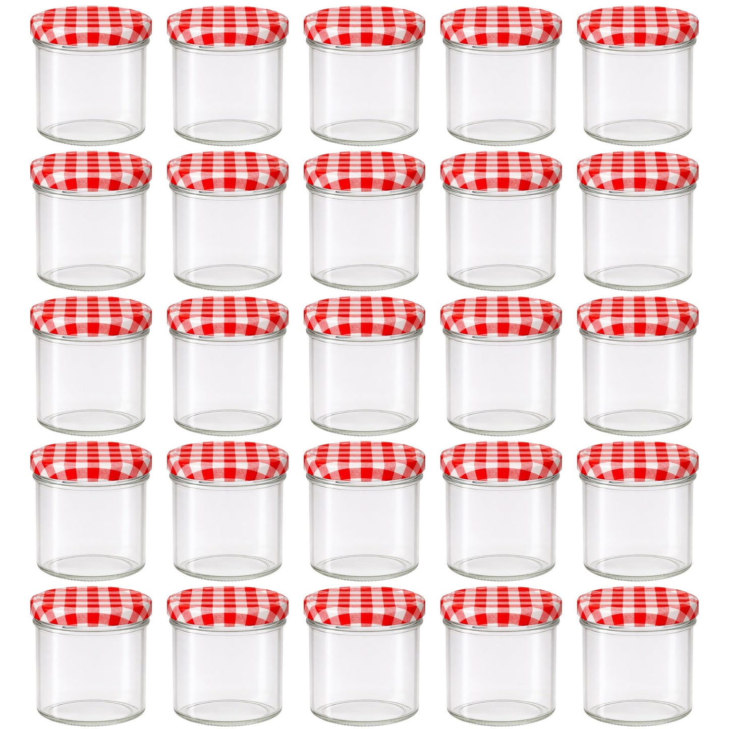 Marmeladengläser Set mit Schraubdeckel (25 x 125 ml), 125 ml 25