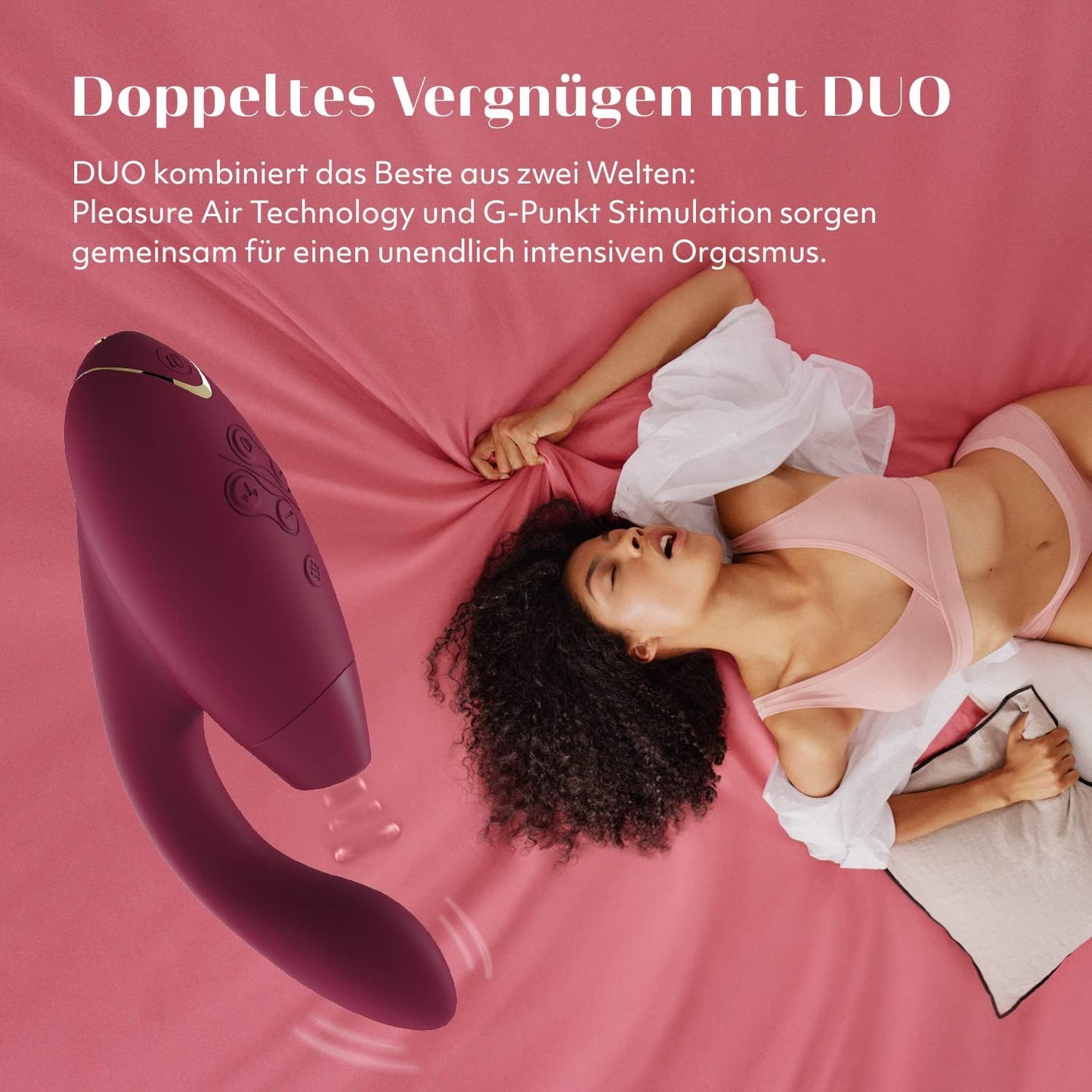 Duo 1 Klitoris-Sauger mit Stossfunktion, Rot