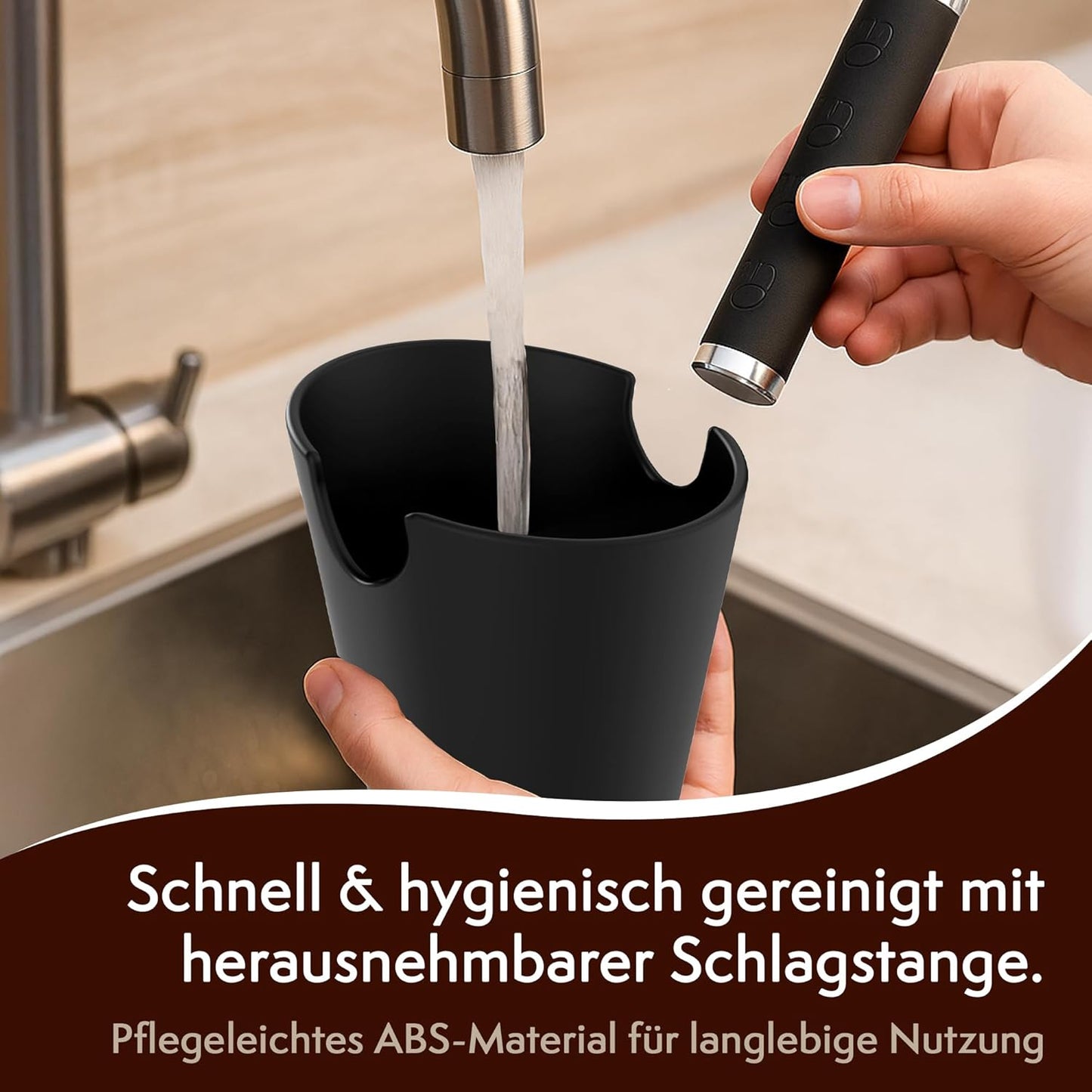 Abklopfbehälter für Siebträgermaschinen