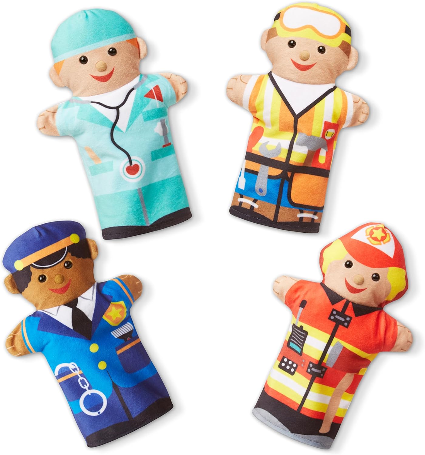4er-Set Fröhliche Helfer Handpuppen, Jolly Helpers Hand Puppets