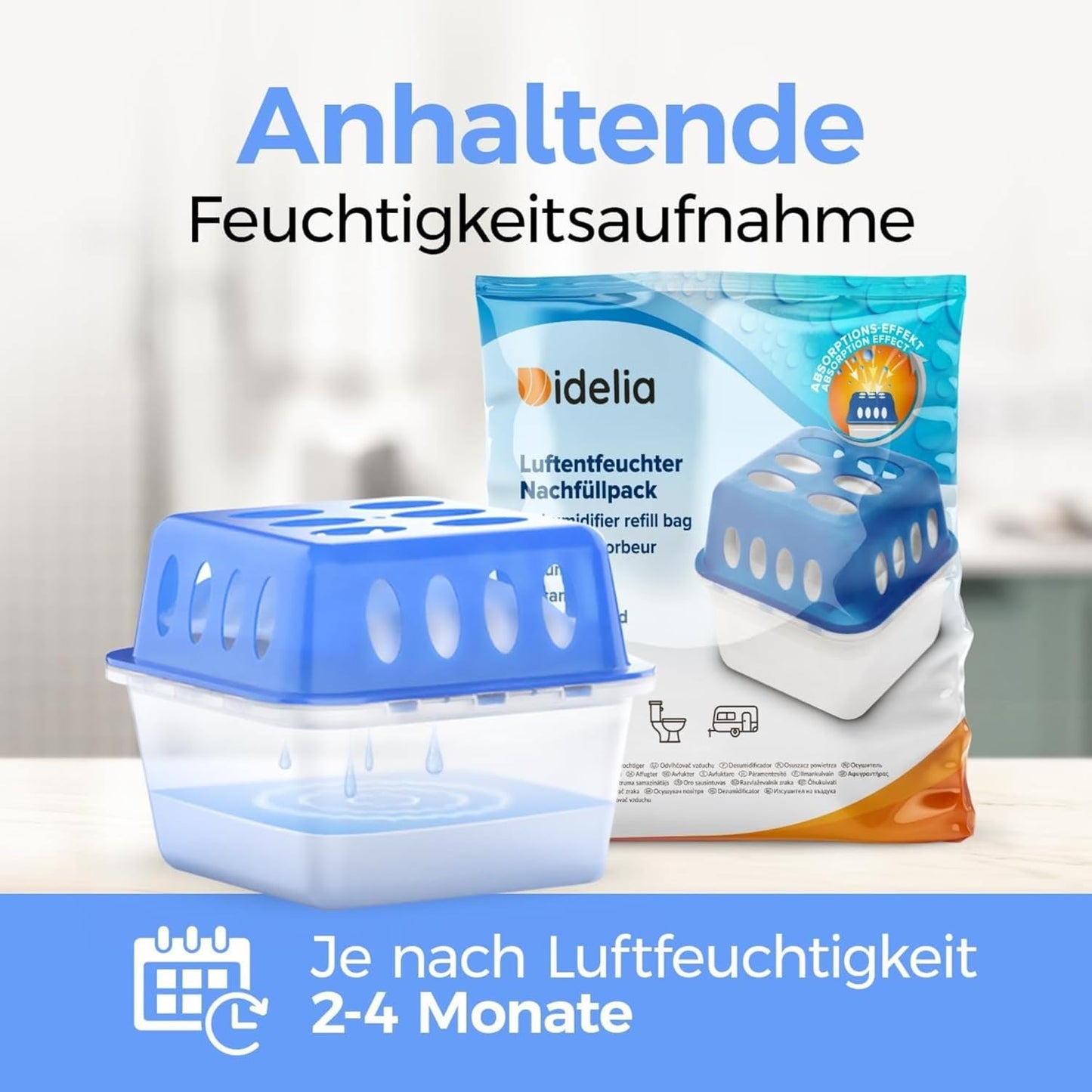 Luftentfeuchter Granulat Nachfüllpack-Set (10x 400g), 10x Nachfüllpacks