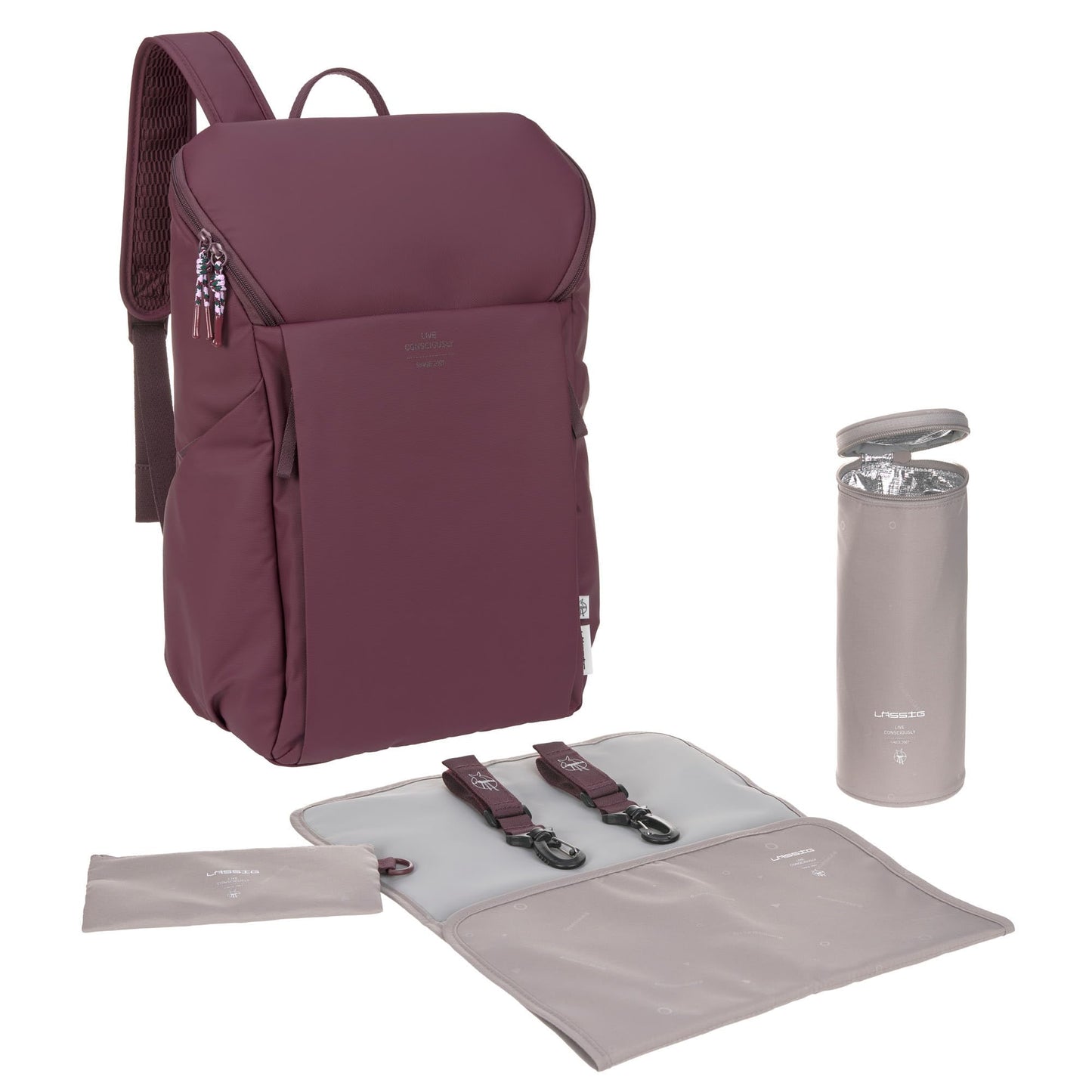 Slender Up - Wickelrucksack, Dunkelrot