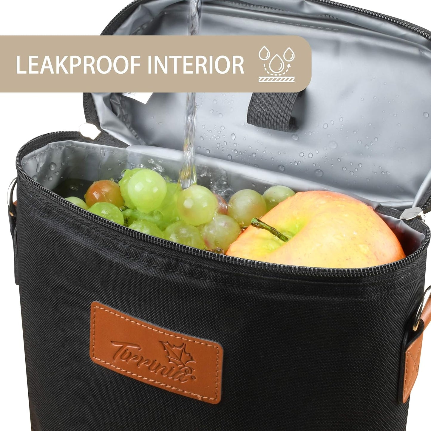 Kühltasche für 2 Flasche, Kühltasche 2 Flaschen - Schwarz