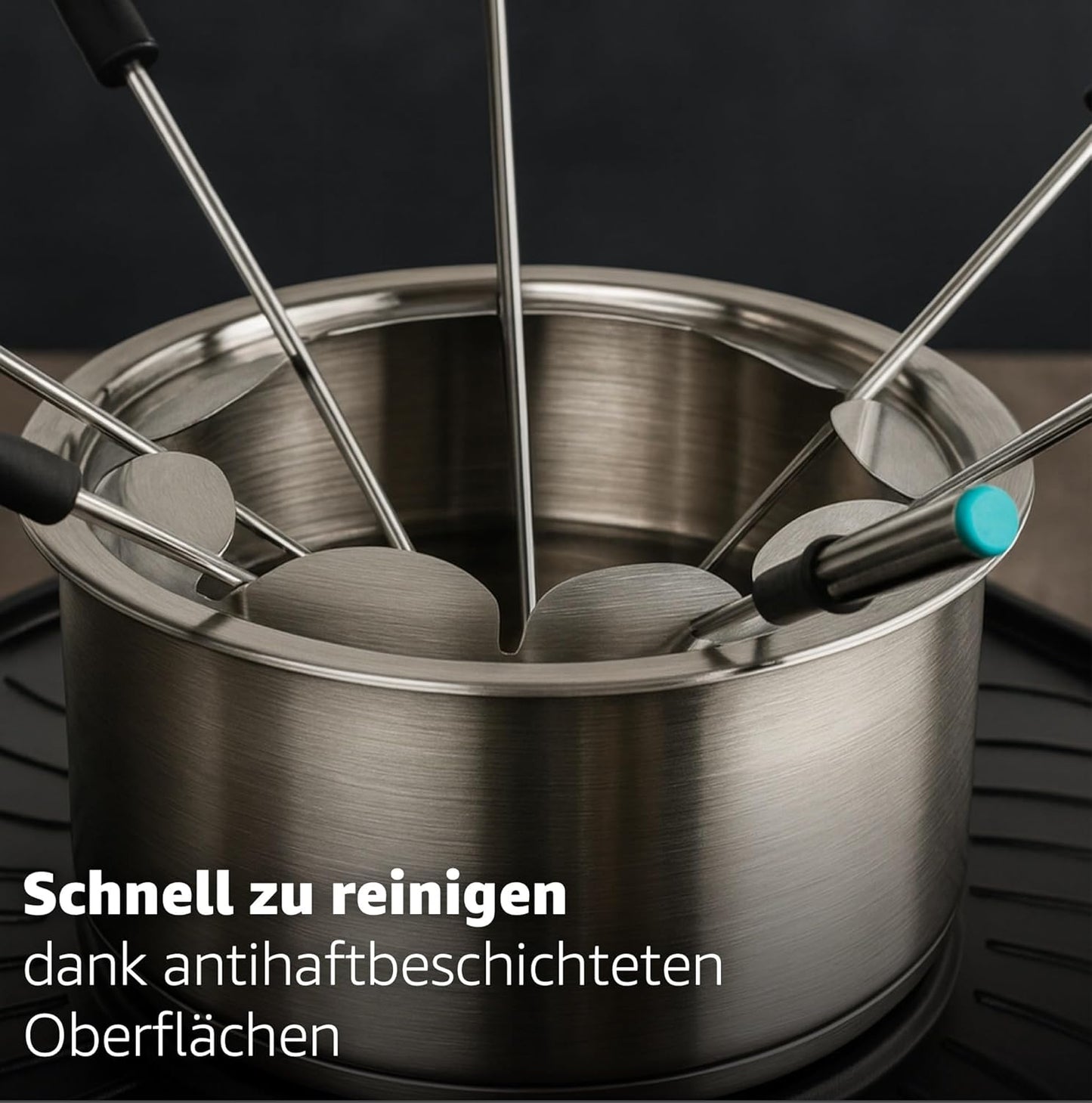 Fondue/Raclette Tischgrill-Set für 8 Personen, Fondue Set
